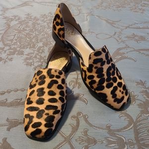 Vince Camuto Bretnie Cow Hair Leopard Loafers